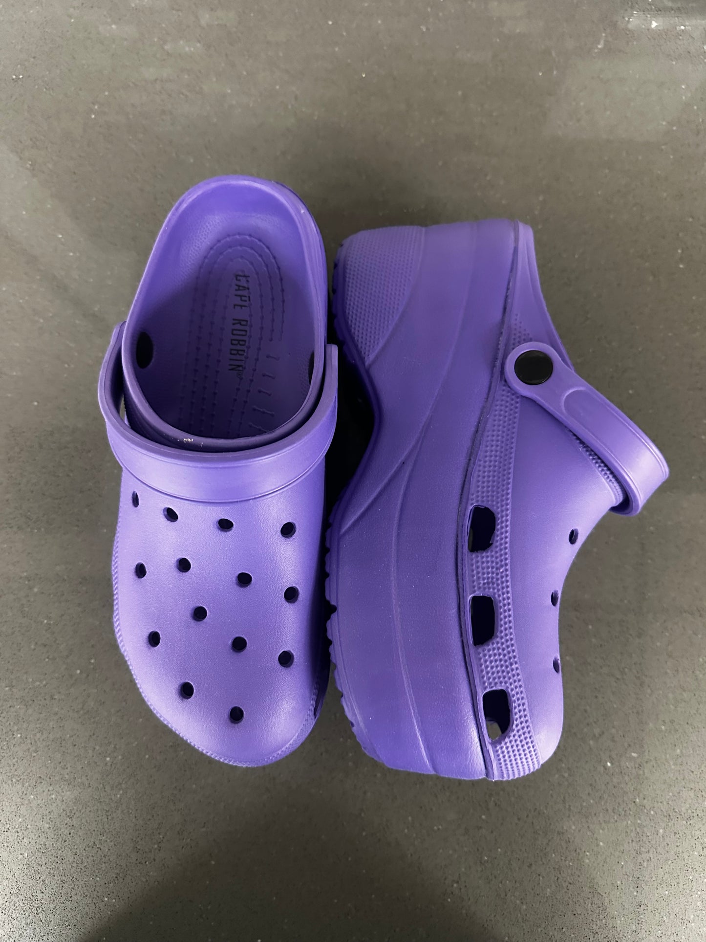 Purple Platform Clogs