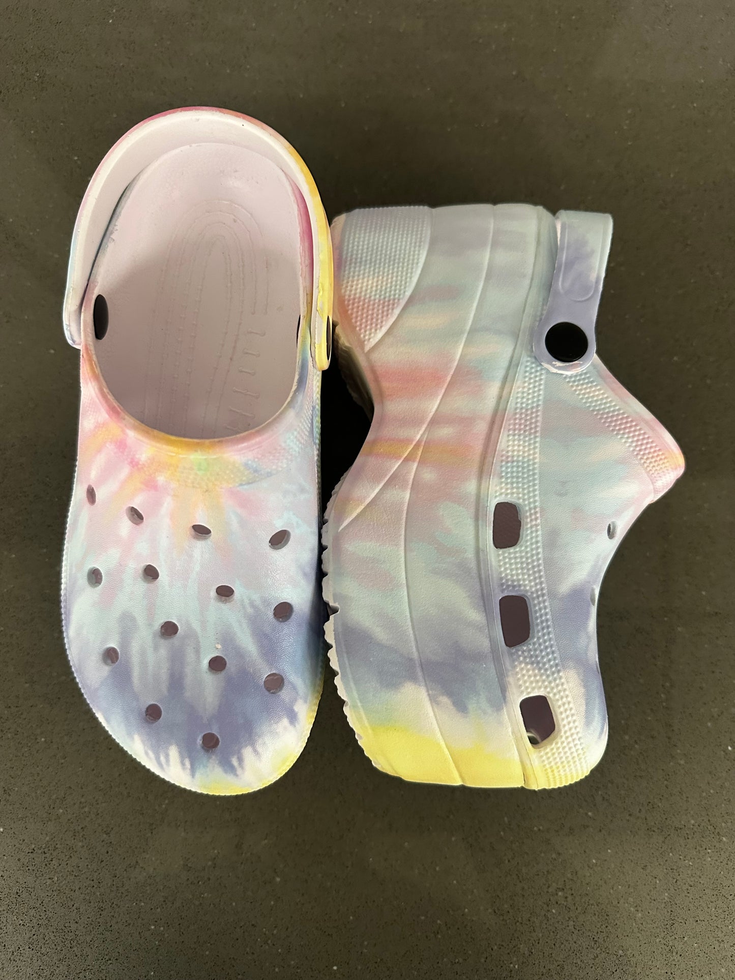 Tie Dye Platform Clogs