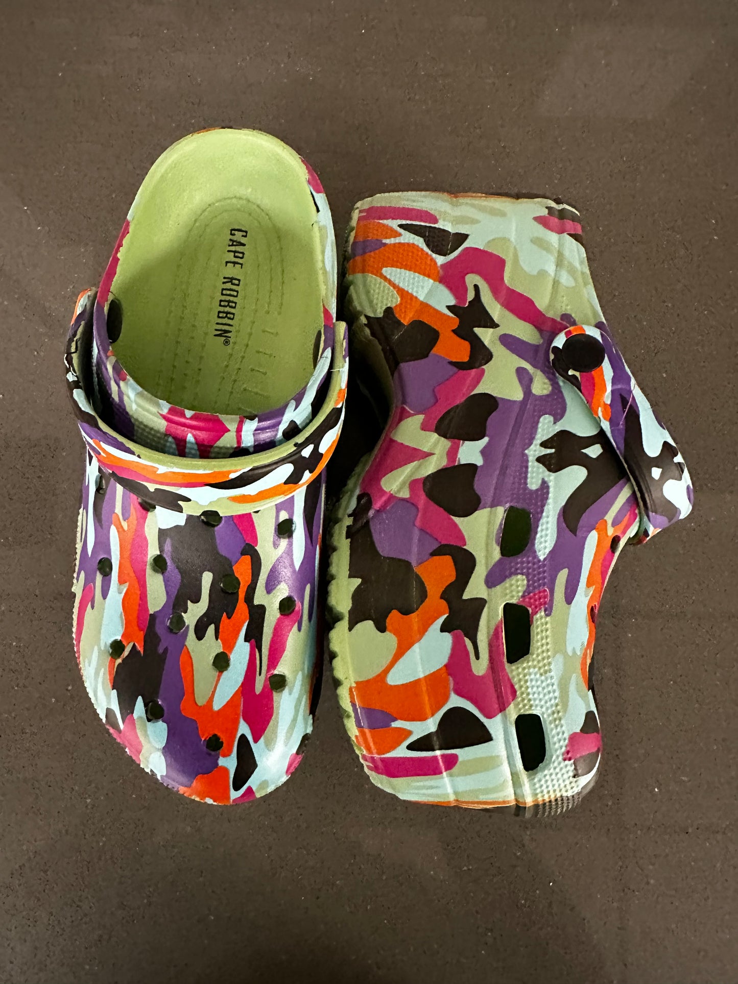 Multicolor Platform Clogs