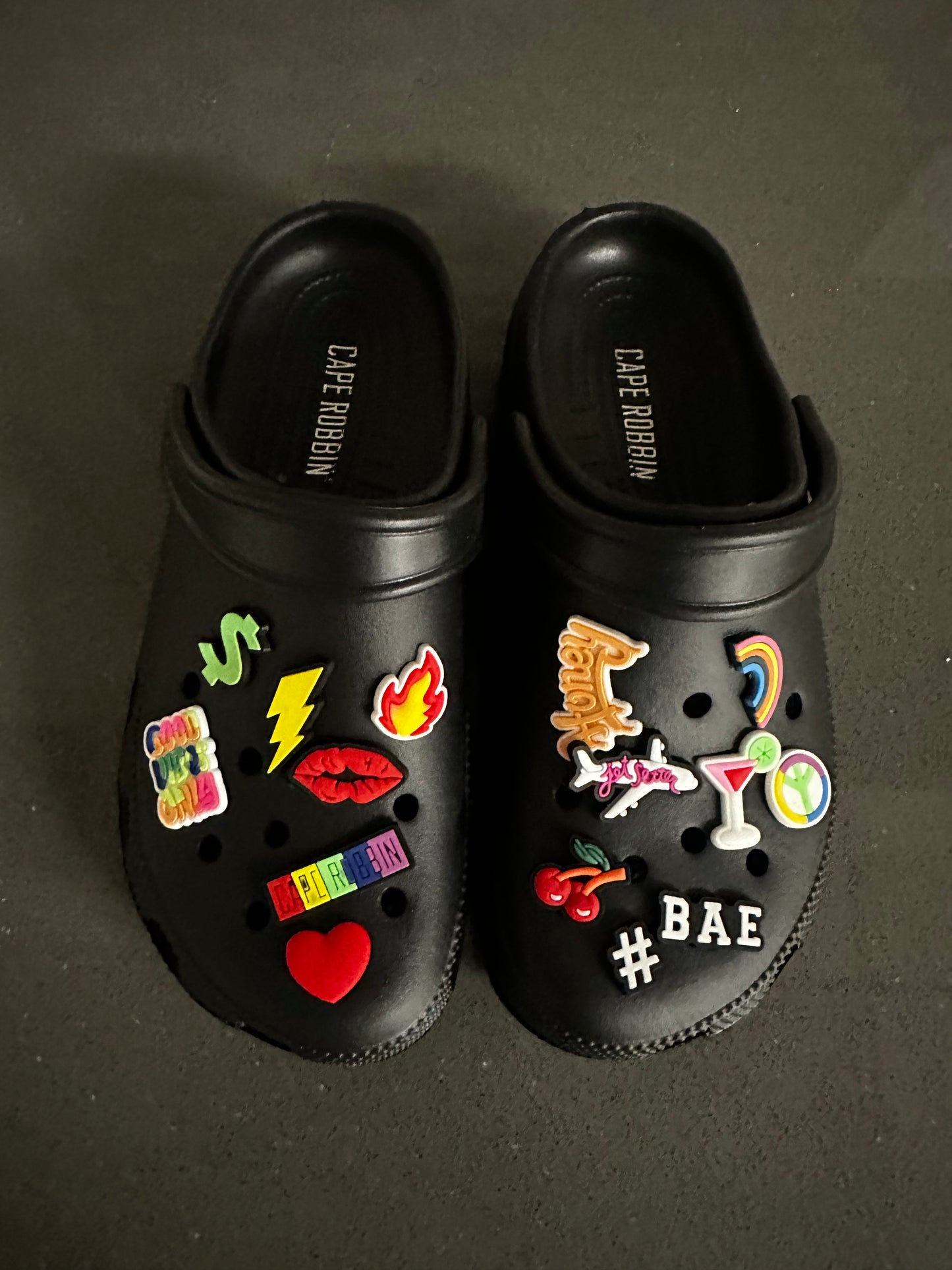 Black Slipper Clogs ornamental