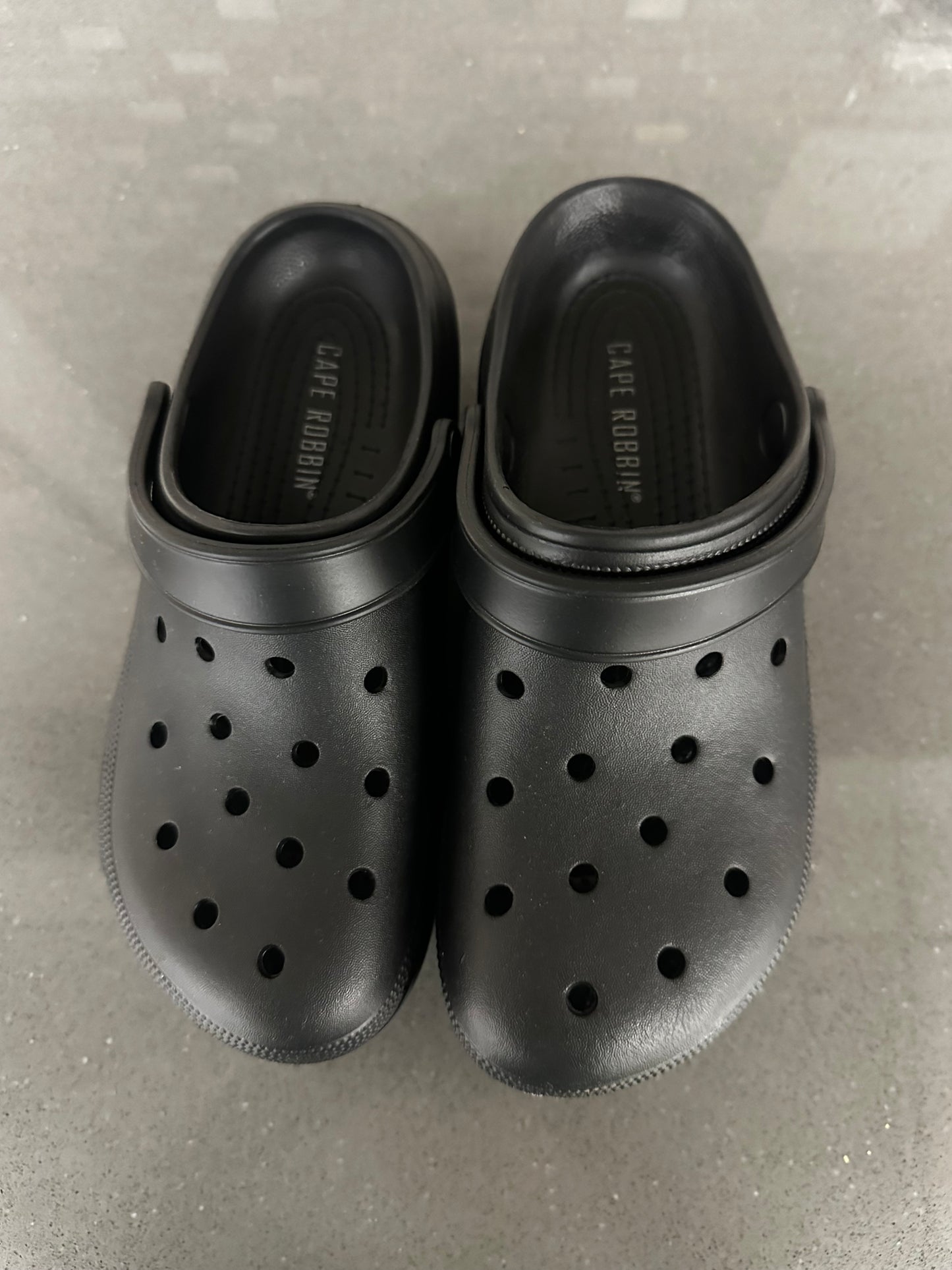 Black Platform Clogs