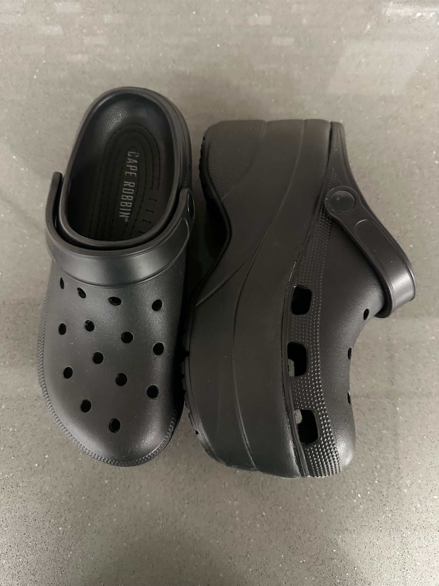 Black Platform Clogs