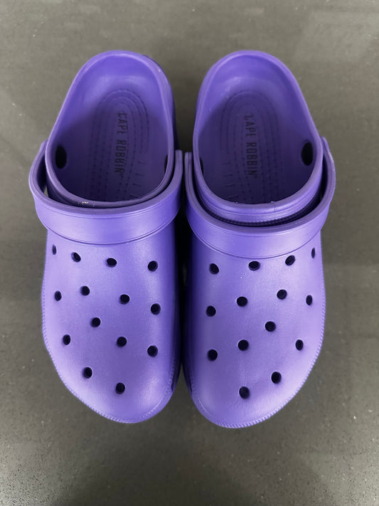 Purple Platform Clogs