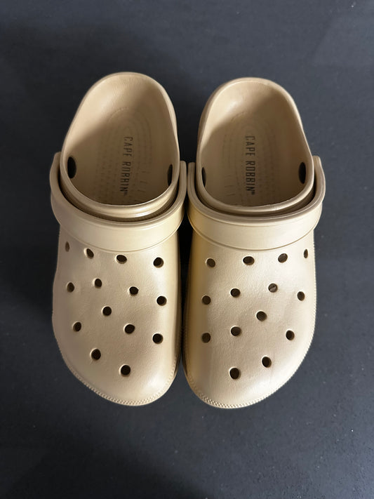Nude Platform Clogs