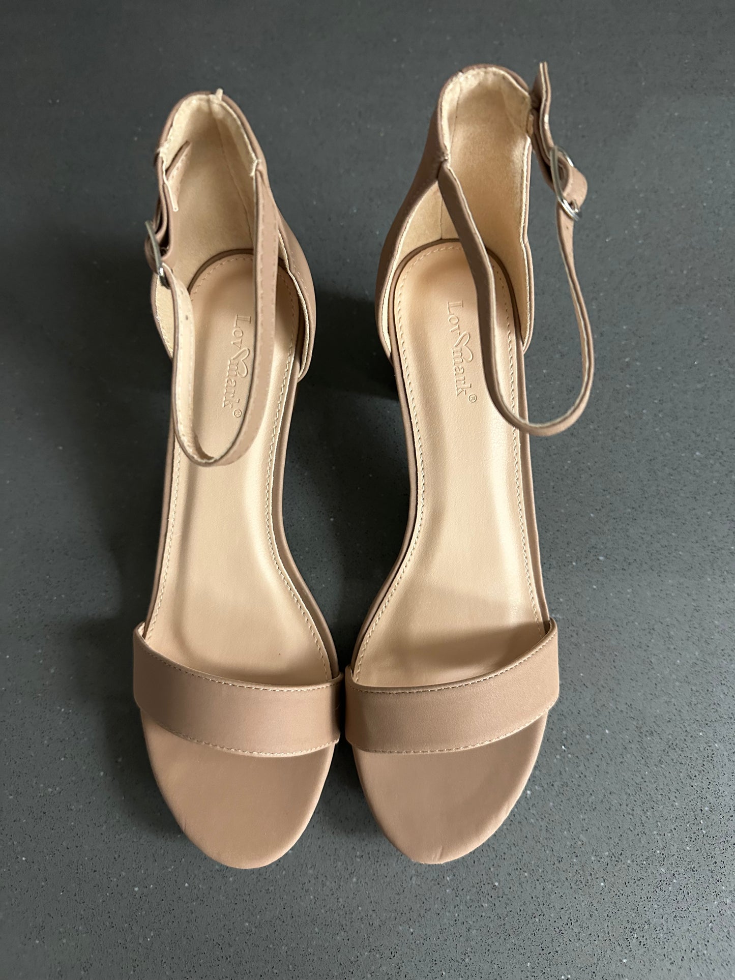 Women's Ankle Strap High Heels Taupe