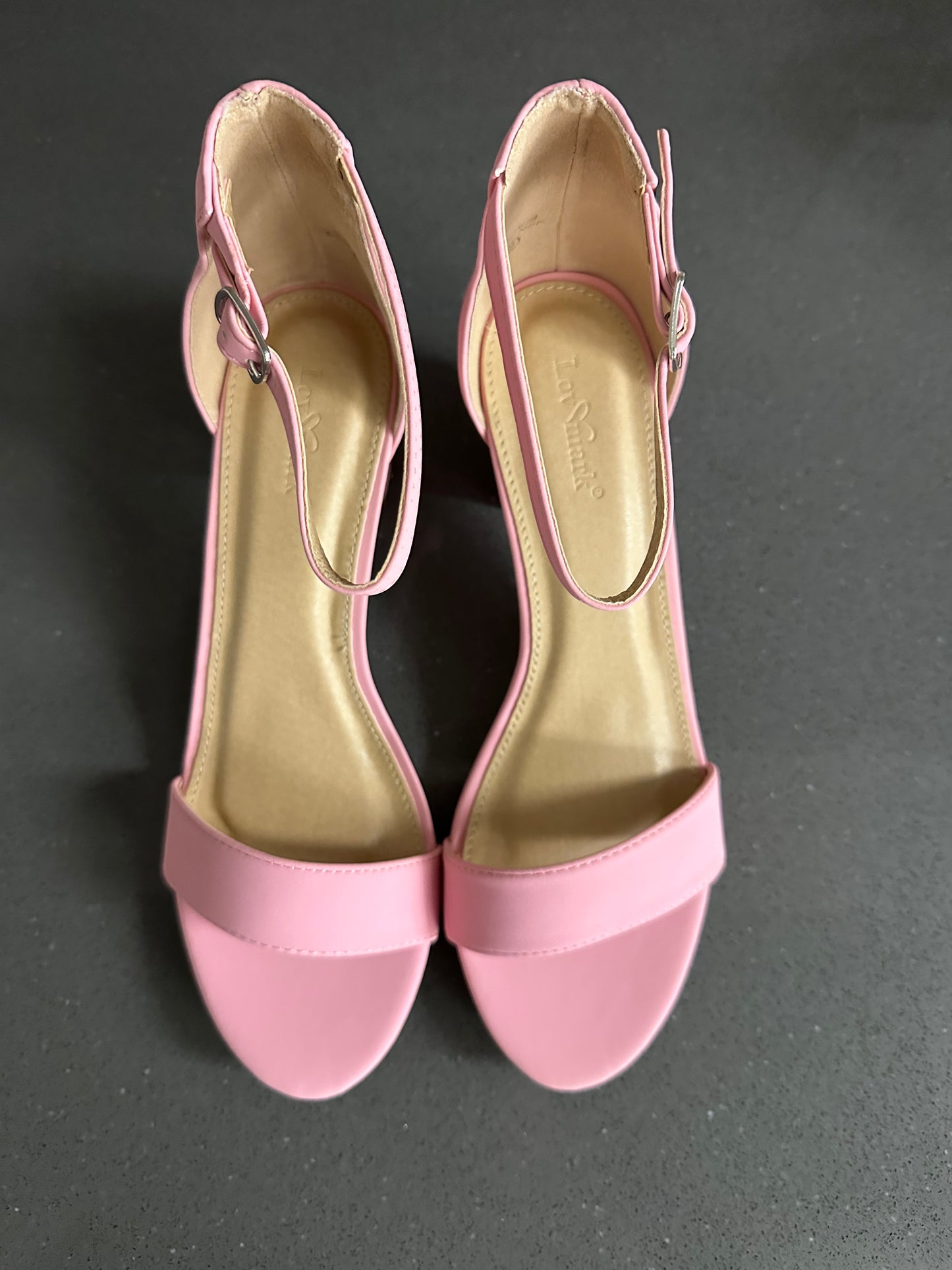 Women's Ankle Strap High Heels Pink