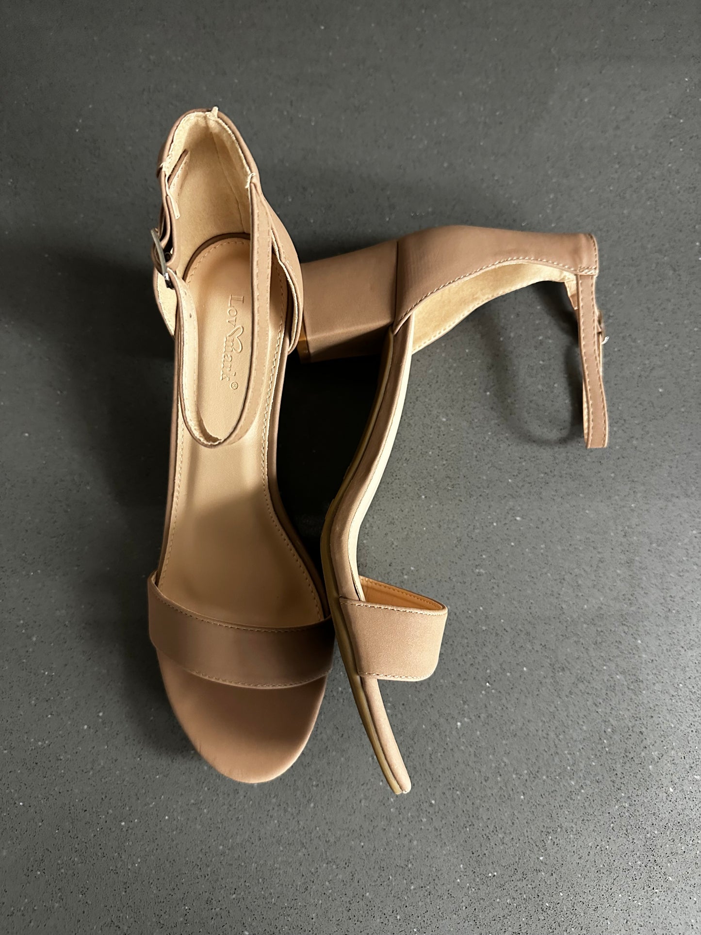 Women's Ankle Strap High Heels Taupe